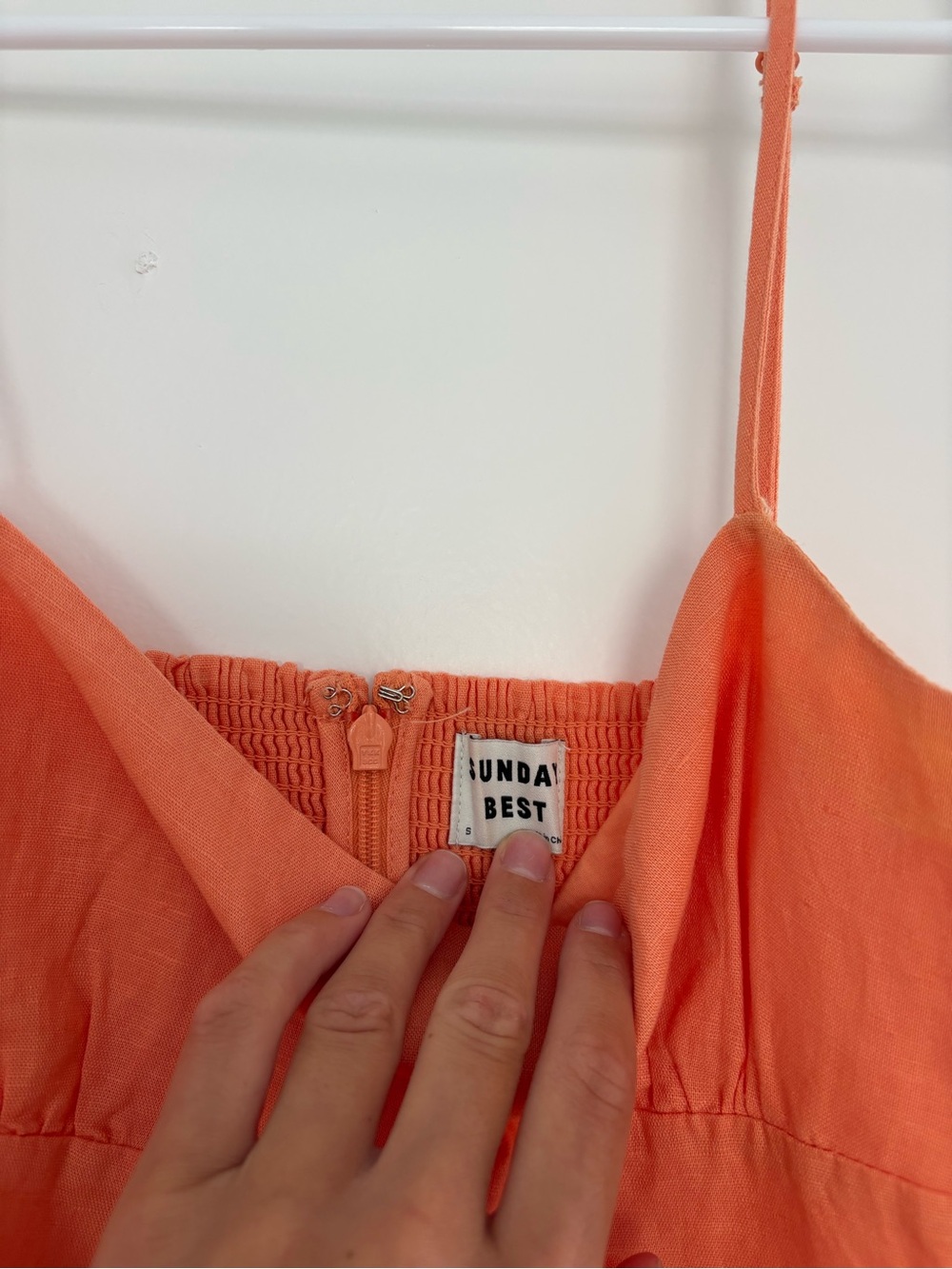 Aritzia Sunday Best Orange Mini Dress - Picture 2 of 3